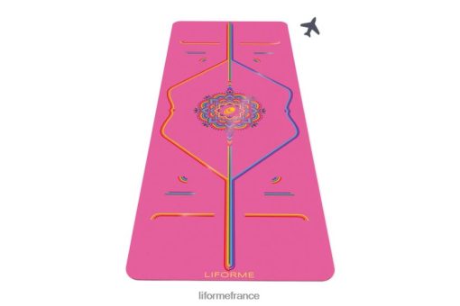 Liforme tapis de voyage arc-en-ciel reconnaissant LRBV2855 - Liforme Tapis rose reconnaissant/arc-en-ciel
