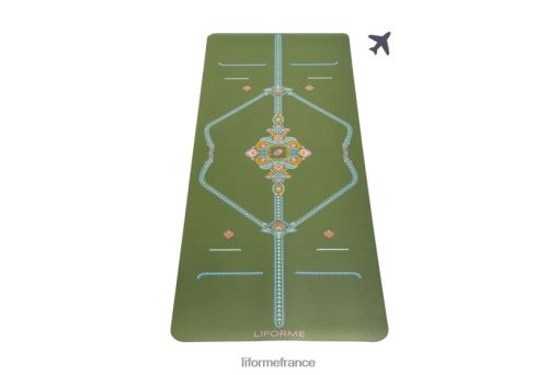 Liforme tapis de voyage pour jardin conscient LRBV2843 - Liforme Tapis olive/fleuri