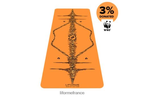 Liforme tapis de yoga année du tigre LRBV2836 - Liforme France orange vif/noir-crème