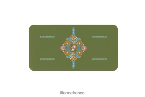 Liforme tapis de yoga de jardin conscient LRBV2881 - Liforme France olive/fleuri