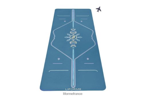 Liforme tapis de yoga de voyage lune cosmique LRBV2847 - Liforme Travel Mat bleu