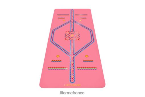 Liforme tapis de yoga ludique pour enfants LRBV2865 - Liforme Travel Mat rose